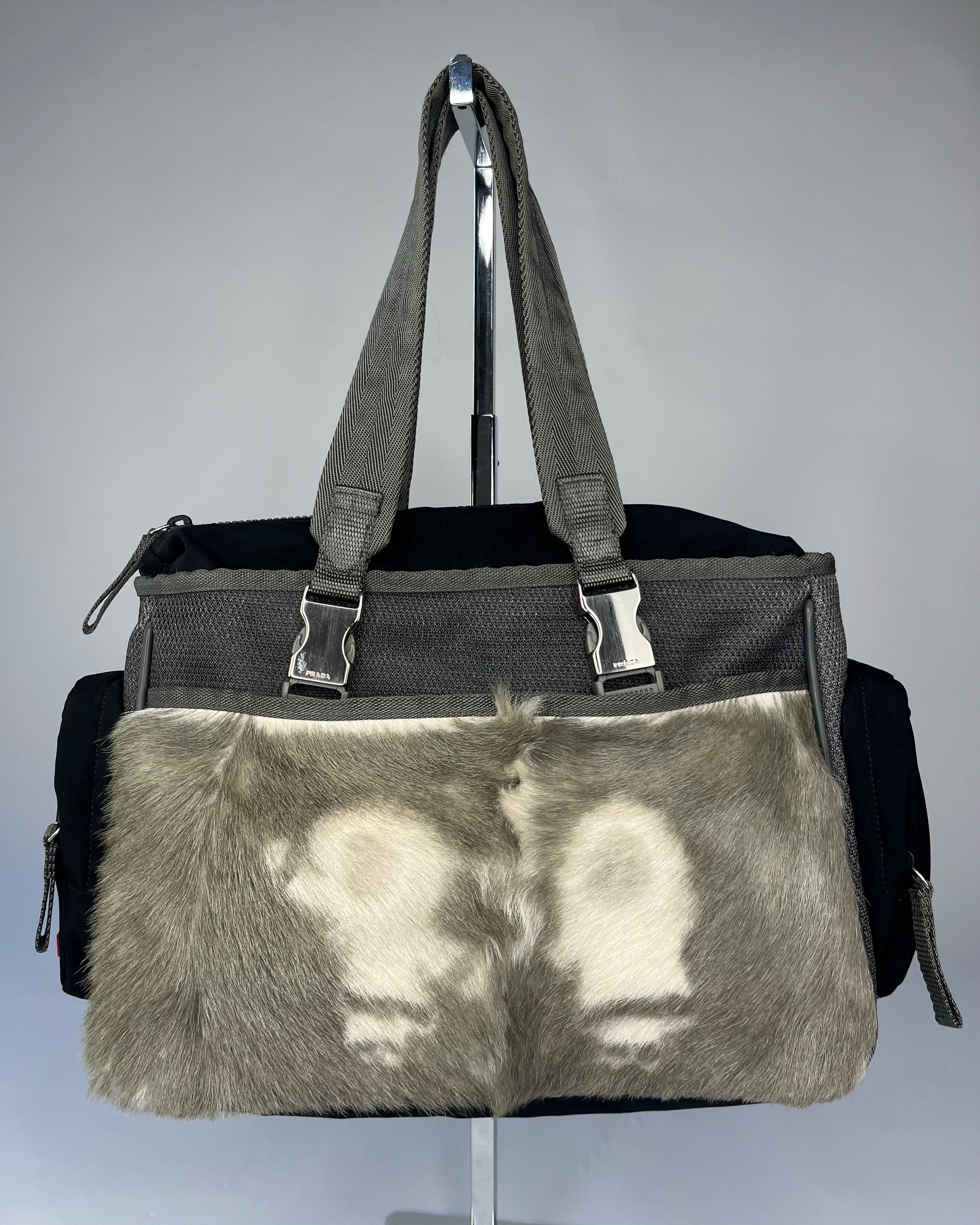 Prada fur bag online